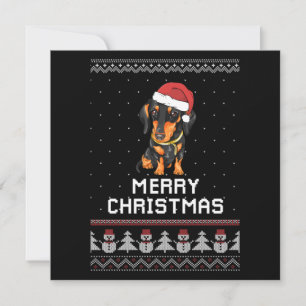 Dachshund Christmas Note Card