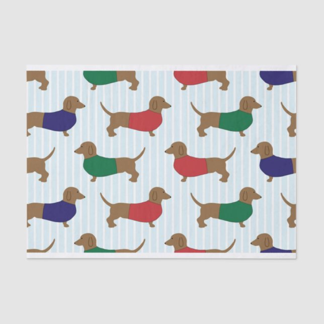 Dachshund Christmas Pet Tissue paper (Front)