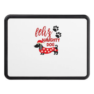 Dachshund Christmas Shirt _ Funny Feliz Naughty Do Hitch Cover