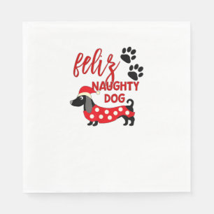 Dachshund Christmas Shirt _ Funny Feliz Naughty Do Napkins