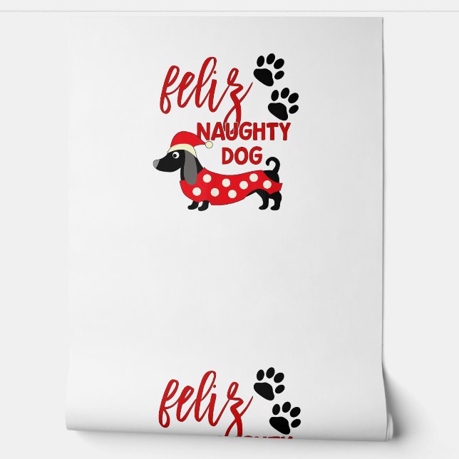 Dachshund Christmas Shirt _ Funny Feliz Naughty Do Wallpaper (Unrolling)