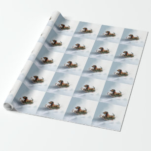 Dachshund Christmas snow winter Wrapping Paper