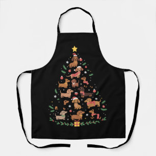 Dachshund Christmas Tree Dog Lover Dogs Owner Apron