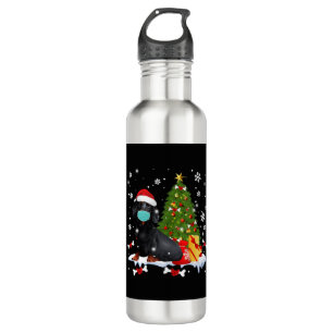 Dachshund Christmas Tree Funny Dog Stainless Steel Water Bottle