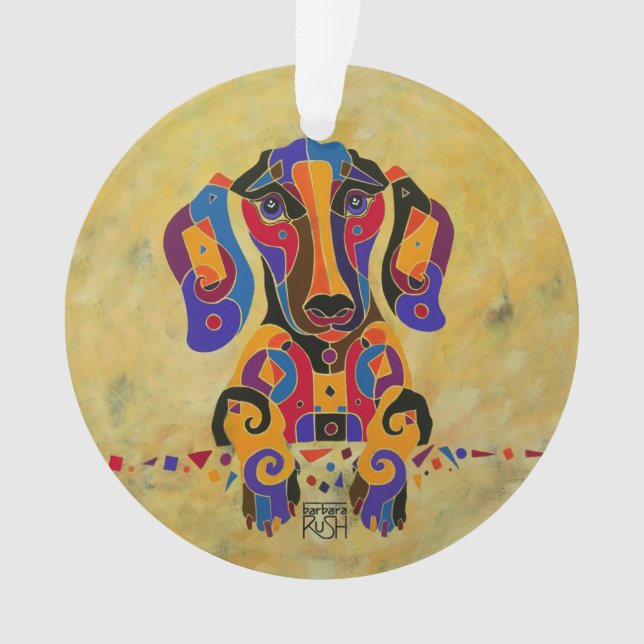 Dachshund Christmas Tree Ornament (Front)
