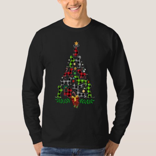 Dachshund Christmas Tree  Ornament Decor T_Shirt