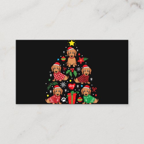 Dachshund Christmas Tree Ornament Funny Weenie Dog Enclosure Card
