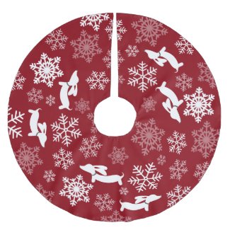 Dachshund Christmas Tree Skirt Wiener Dog Holiday