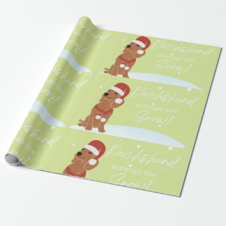 Dachshund Christmas wrapping paper