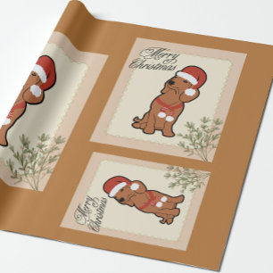 Dachshund christmas wrapping paper