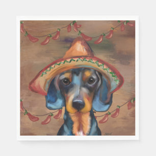 Dachshund Cinco de Mayo Napkins