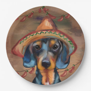 Dachshund Cinco de Mayo Paper Plates