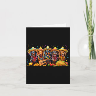 Dachshund cinco de mayo wiener dog card