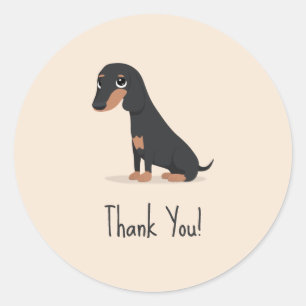 Dachshund Classic Round Sticker