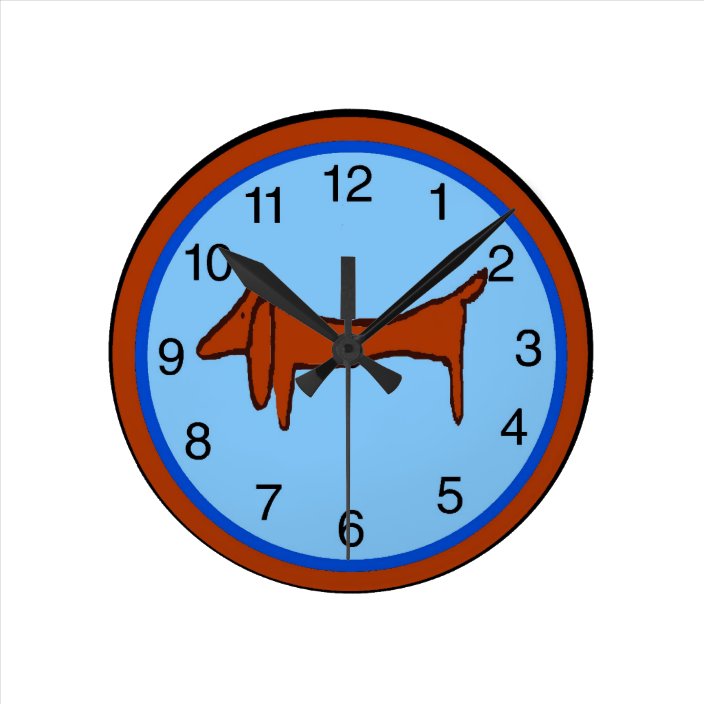 Dachshund Clock | Zazzle.com