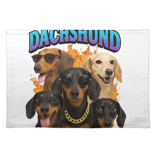 Dachshund Cloth Placemat (Front)