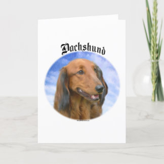 Dachshund Clouds Holiday Card