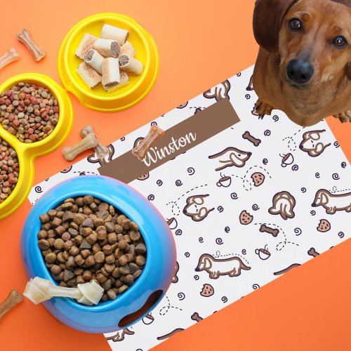 Dachshund Coffee and Cookies Placemat