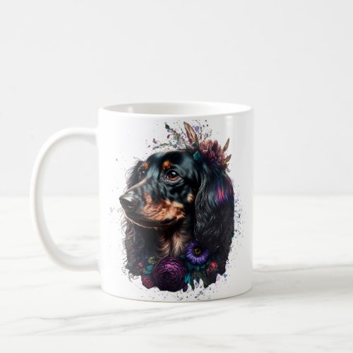 Dachshund Coffee Mug _ Abstract Dog Art Cup