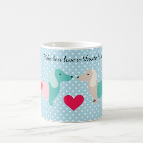 Dachshund Coffee Mug Doxie Valentine