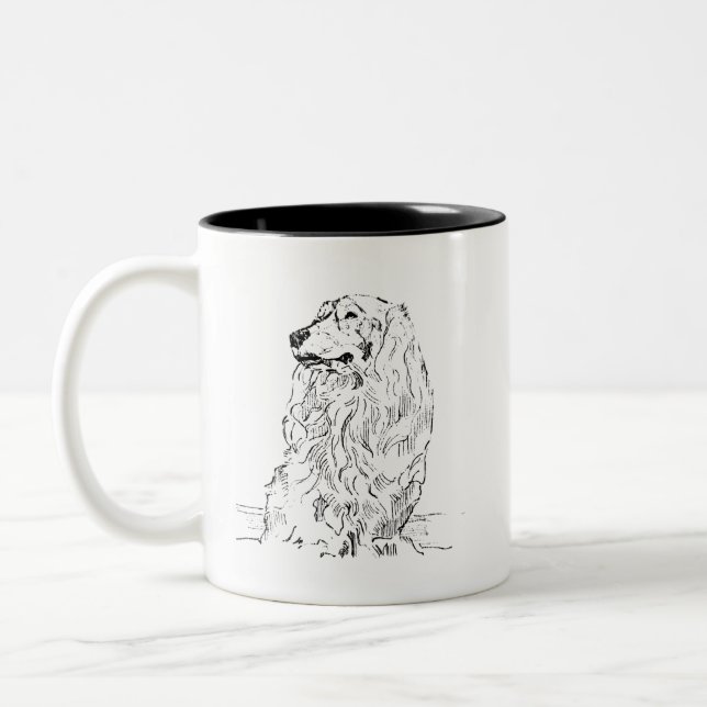Dachshund Coffee Mug – Long Haired Sausage Dog (Left)