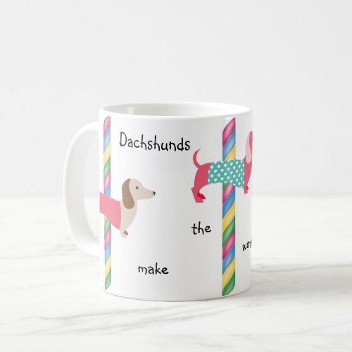 Dachshund Coffee Mug Wiener Dog Carousel