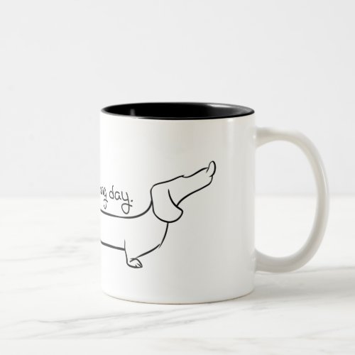 Dachshund Coffee Two_Tone Mug