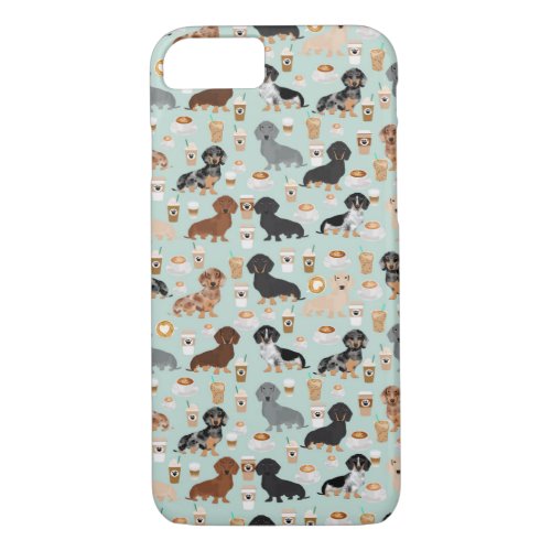 Dachshund coffees design iPhone 87 case