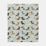 Dachshund coffees design fleece blanket
