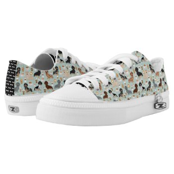 Dachshund Coffees Design Low-top Sneakers by DearDoxie at Zazzle