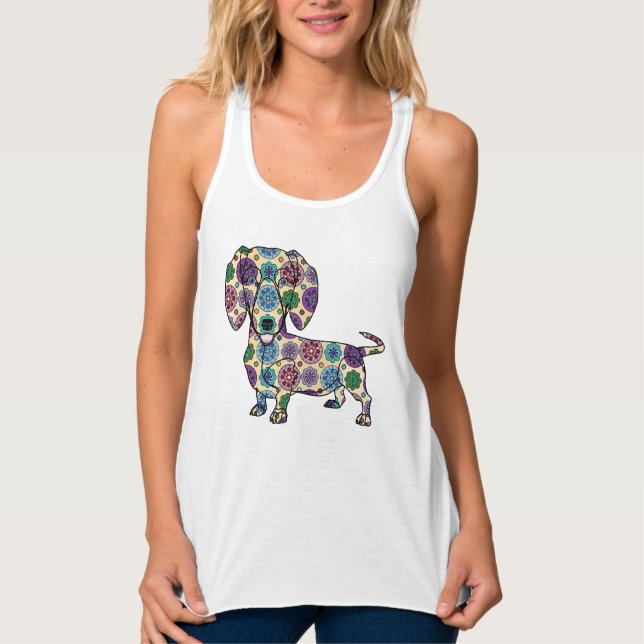 Dachshund - Colored Tank Top (Front)