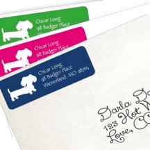 Dachshund Colorful Mailing Address Labels