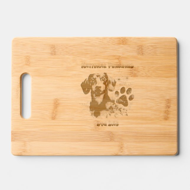 Dachshund Connection: A Pawesome Bond Engraved Cutting Board (Front)