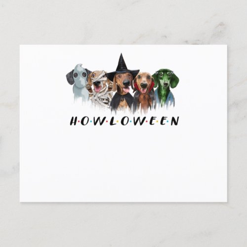 dachshund costume halloween t_shirt halloween postcard