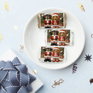 Dachshund Couple Christmas Hershey's Miniatures