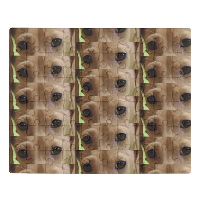 dachshund cream eyes jigsaw puzzle (Puzzle Horizontal)