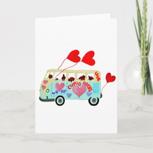 Dachshund Cupids In Their Valentine Love Mobile Holiday Card