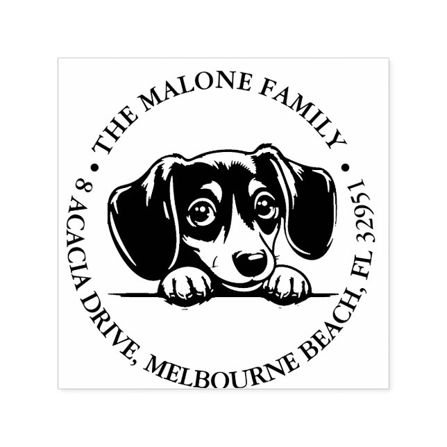 Dachshund Custom Personalized Theme  Self-inking Stamp (Design)