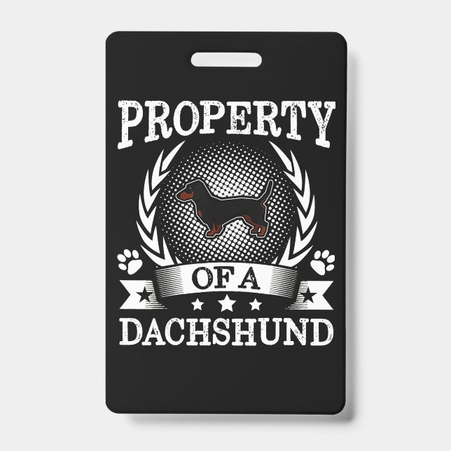 Dachshund Cute Dog Badge (Front)