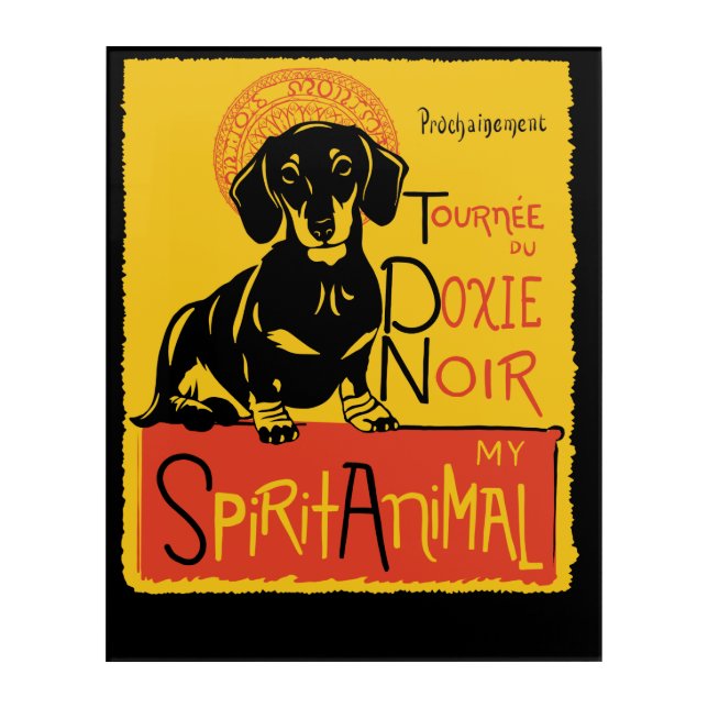 Dachshund Cute Dog Wall Art (Front)