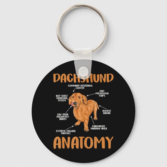 Dachshund Cute Gifts Wiener Doxie Lovers Keychain (Front)