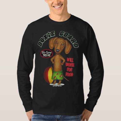 Dachshund Dachshund Wearing Swim Trunks T_Shirt