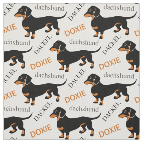 Dachshund Dackel Doxie Cute Dog Pattern Fabric