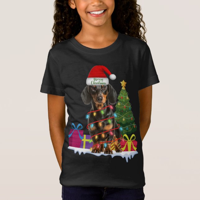 dachshund dackel wiener dog ugly christmas sweater (Front)