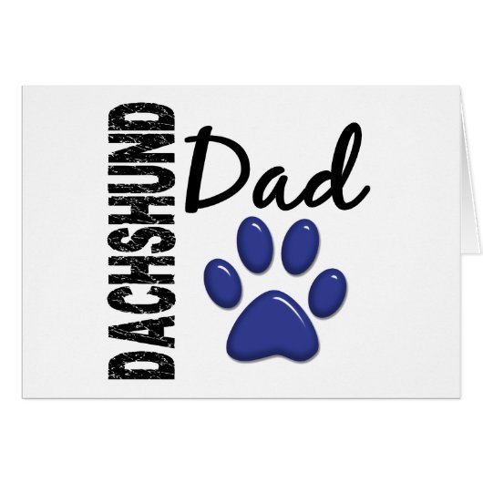Dachshund Dad 2 Cards (Front Horizontal)