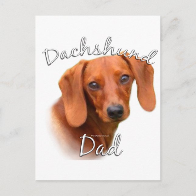 Dachshund Dad 2 Postcard (Front)
