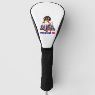 Dachshund Dad Beers For 4th July Day Independence Golf Head Cover