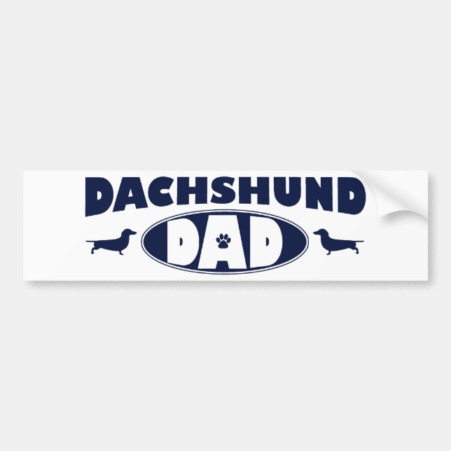Dachshund Dad Bumper Sticker (Front)