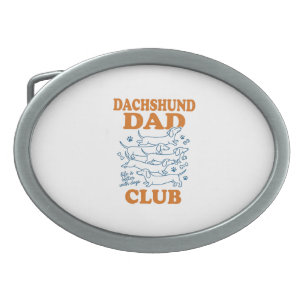 Dachshund Dad Club Vintage Dog Shirt Design_1 Belt Buckle