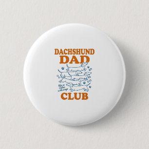 Dachshund Dad Club Vintage Dog Shirt Design_1 Button